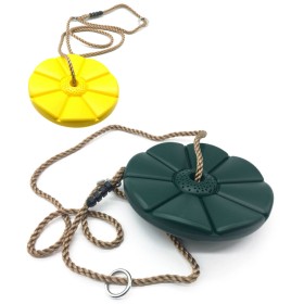 Disk houpací 28cm závěsná houpačka lano 1,8m do 80kg plast 2 barvy