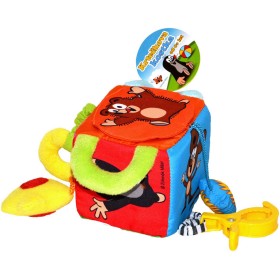 Kostka soft 10x10cm edukační textilní KRTEK (Krteček) pro nejmenší