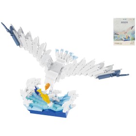 Stavebnice pták racek 443 dílků plast skládačka v krabici