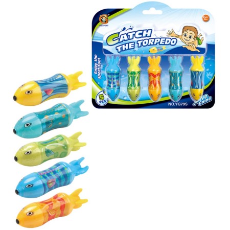 Hra vodní Chatch Torpedo set střela 5ks na potápění do vody