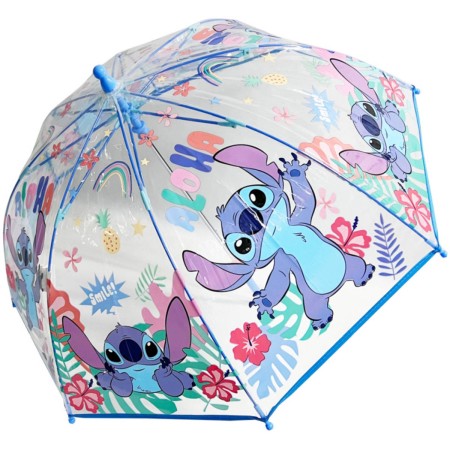 Deštník dětský Disney Lilo & Stitch 64x72cm manuální průhledný