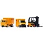 SIKU Logistický set 2 vozidla DHL s vysokozdvižným vozíkem a doplňky kov 6335