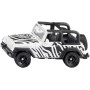 SIKU Auto Jeep Wrangler Safari černobílý kovový model 1546
