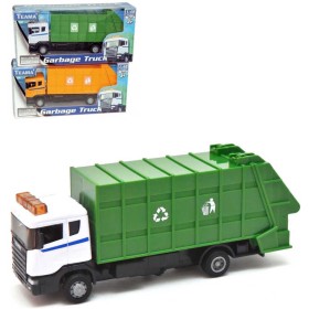 MAC TOYS Auto popelářské kovové 1:48 tříděný odpad volný chod 2 barvy