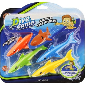 Potápěcí rybka žralok set 4ks na potápění do vody plast