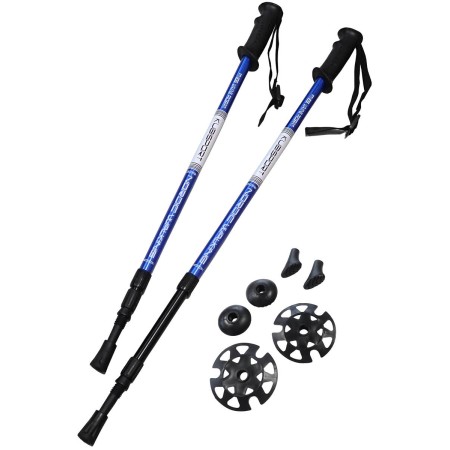 KUBISPORT Trekingové hole set 1 pár s příslušenstvím modré