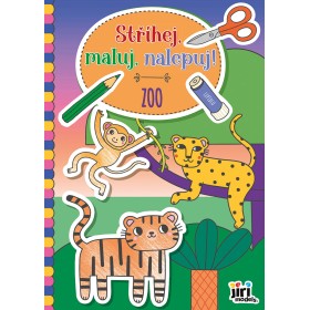 JIRI MODELS Stříhej, maluj, nalepuj! kreativní sešit zvířátka ZOO