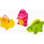 PROFIBABY Baby dinosaurus stříkací 3ks + lodička 3ks pro miminko do koupele