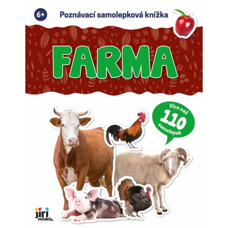 JIRI MODELS Poznávací samolepková knížka s kvízem Farma zvířátka