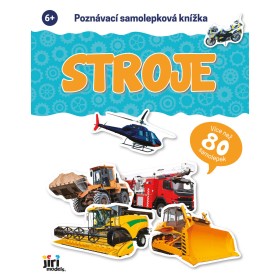 JIRI MODELS Poznávací samolepková knížka s kvízem Stroje
