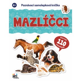 JIRI MODELS Poznávací samolepková knížka s kvízem Mazličci zvířátka