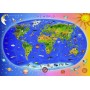 DINO Puzzle XL 300 dílků Mapa světa dětská 47x33cm skládačka v krabici