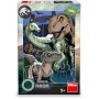 DINO Puzzle XL Jurský Svět 100 dílků neon skládačka 33x47cm svítí ve tmě
