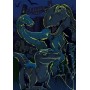 DINO Puzzle XL Jurský Svět 100 dílků neon skládačka 33x47cm svítí ve tmě