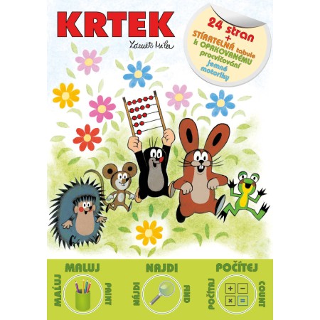 AKIM Maluj, najdi, počítej sešit s aktivitami Krtek (Krteček)