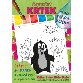 AKIM Omalovánky Stačí přidat vodu! Krtek (Krteček) 2 set s barvami a štětcem