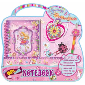 Deník s dekoracemi Víla holčičí set s gelovým perem svítí ve tmě
