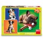DINO Puzzle Psí sportovci 3x55 dílků 18x18cm skládačka