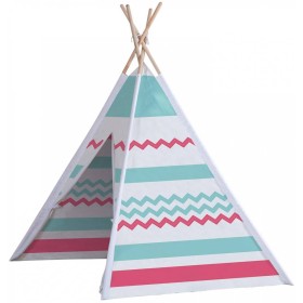JOHN Indiánský dětský stan Teepee 120x160x120cm dřevěná konstrukce