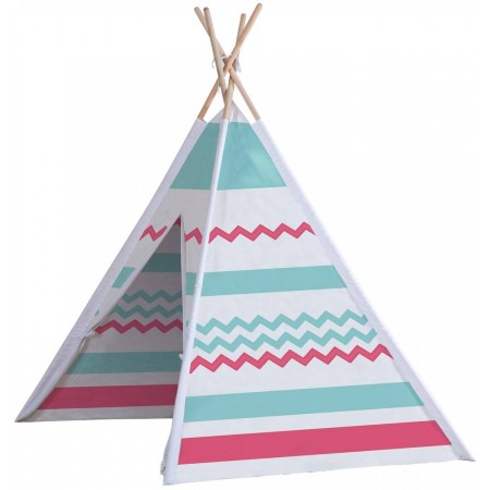 JOHN Indiánský dětský stan Teepee 120x160x120cm dřevěná konstrukce
