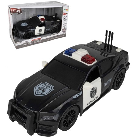Auto černé policejní 1:20 Policie na baterie Světlo Zvuk