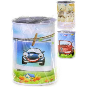 Pokladnička kovová plechovka 10cm s obrázkem 3 druhy v sáčku