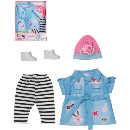ZAPF Baby Born šatičky džínové deluxe obleček pro panenku mininko 43cm