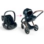 CYBEX Kočárek Black černý skládací 3v1 pro panenku miminko
