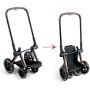 CYBEX Kočárek Black černý skládací 3v1 pro panenku miminko