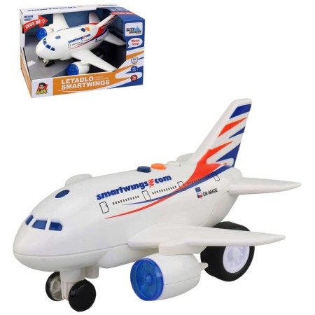 Letadlo Smartwings 20cm na setrvačník hlas posádky CZ na baterie Světlo Zvuk