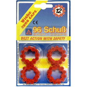 Náboje kapsle "12" 96 ran (8 věnečků) na kartě náhradní do pistole kapslovky