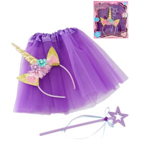 MAC TOYS KARNEVAL Jednorožec set sukýnka s čelenkou a hůlkou