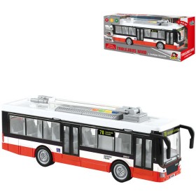 Trolejbus MHD český na setrvačník hlásí stanice na baterie Světlo Zvuk CZ