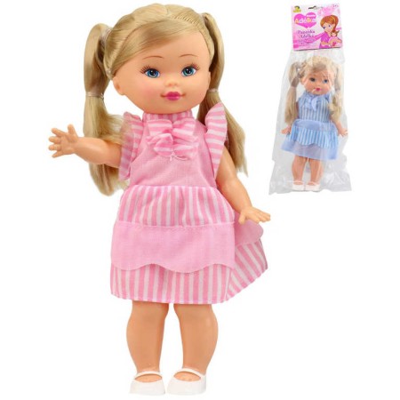 Panenka s copánky v pruhovaném oblečku 2 barvy