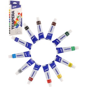 Barvy temperové set 12ks tempery 12ml v krabičce