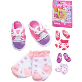 SIMBA set ponožky a botičky vel. 38-43 pro panenku New Born Baby 3 druhy