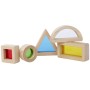 EICHHORN DŘEVO Montessori baby smyslové bloky set 5 tvarů