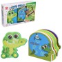 Mini Mani Krokodýl interaktivní set pěnové zvířátko na kolečkách + kniha s aplikací