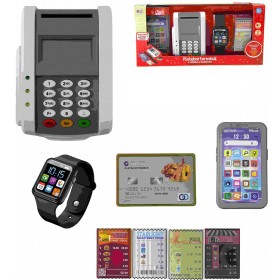PLEJO Platební terminál set s mobilem a hodinkami na baterie Světlo Zvuk