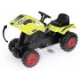 SMOBY Baby traktor dětský šlapací CLAAS zelený s vlečkou a klaksonem plast
