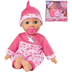 SIMBA Panenka Laura Tickle Baby 38cm miminko s dudlíkem na baterie Zvuk