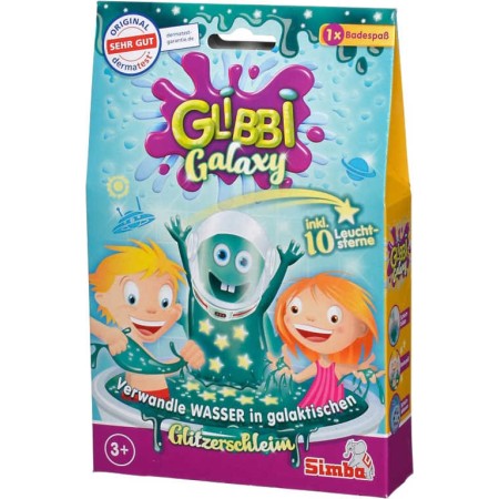 SIMBA Glibbi Galaxy Slime sliz zábavný do vany s hvězdičkami svítící ve tmě
