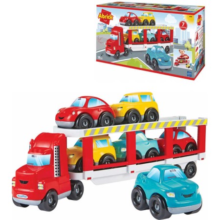 ECOIFFIER Abrick Baby herní set auto transportér + 6 autíček plast