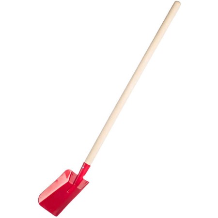 DŘEVO Lopata dětské nářadí červená s násadou 80cm kov *DŘEVĚNÉ HRAČKY*