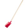 DŘEVO Lopata dětské nářadí červená s násadou 80cm kov *DŘEVĚNÉ HRAČKY*