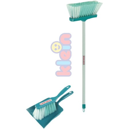 KLEIN Leifheit zelený uklízecí plastový set 2 smetáky + lopatka