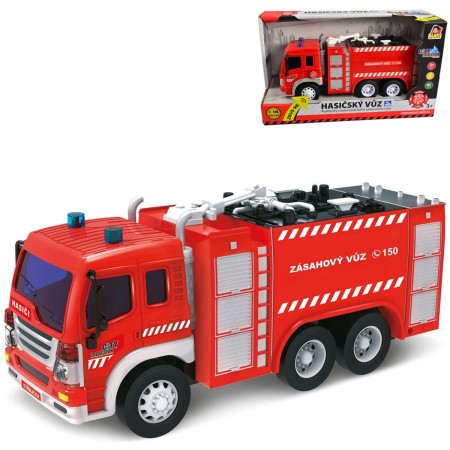 Auto požární cisterna hasičský vůz na baterie Světlo Zvuk
