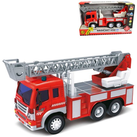 Auto požární se žebříkem hasičský vůz na baterie Světlo Zvuk
