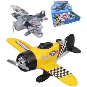 Letadlo bojové vrtulové kovový letoun dvouplošník 2 druhy 3 barvy