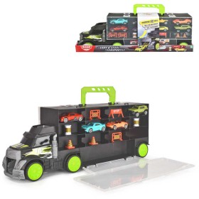 DICKIE Auto transportér 43cm kufr 2v1 set se 4 autíčky a doplňky kov
